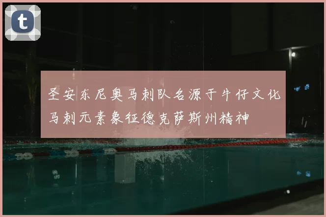圣安东尼奥马刺队名源于牛仔文化马刺元素象征德克萨斯州精神